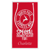 Rode & Witte Noordpool Express Mail Naam Klein Cadeauzakje (Voorkant)