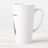 Rode witte Ornamenten kerstboom Latte Mok (Rechts)