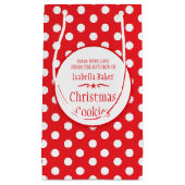 Rode witte pekelkoekjes met een stiekkoekje / tasj klein cadeauzakje (Voorkant)