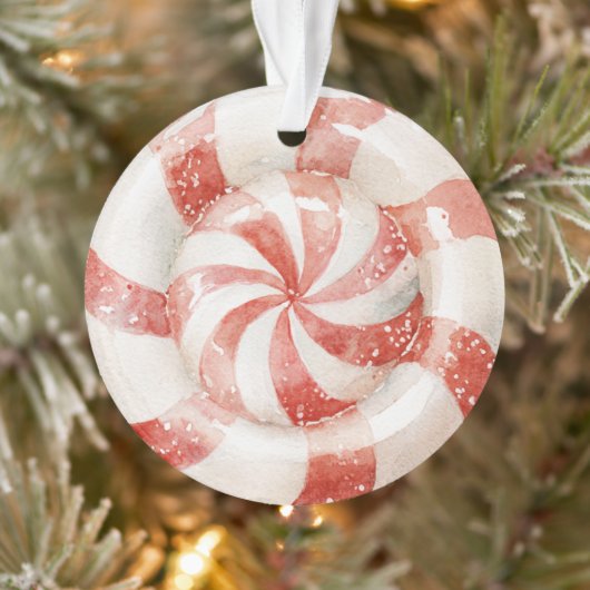 Rode Witte Pepermunt Kerstsnoep Ornament (Boom)