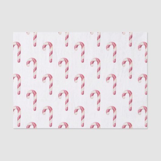 Rode witte pepermunt snoepjes tissuepapier (Voorkant)