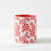 Rode Witte Pepermunt Snoeppatroon Mok (Midden)