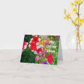 RODE & WITTE PETUNIA, "MIJN ANDER MAMMA " KAART (Gele Bloem)