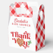 Rode witte pizza thema bedankdoosjes (Geopend)