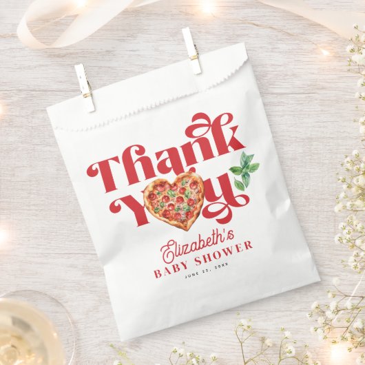 Rode witte pizza thema bedankzakje (Geknipt)