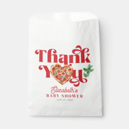 Rode witte pizza thema bedankzakje