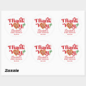 Rode Witte Pizza Thema Ronde Sticker (Vel)