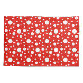 Rode witte pokadots kussensloop (Achterkant)