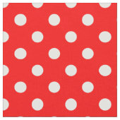 Rode Witte Polka Dots Textiel Stof (Close Up)