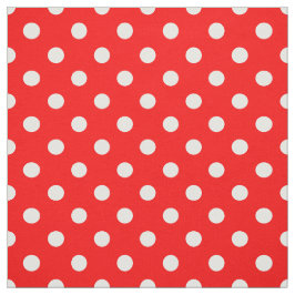 Rode Witte Polka Dots Textiel Stof