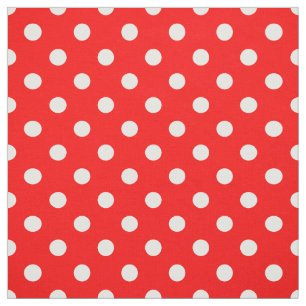 Rode Witte Polka Dots Textiel Stof