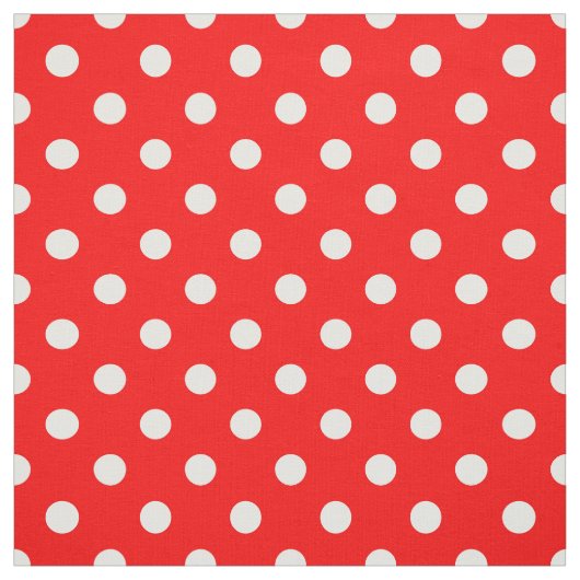 Rode Witte Polka Dots Textiel Stof (Swatch)