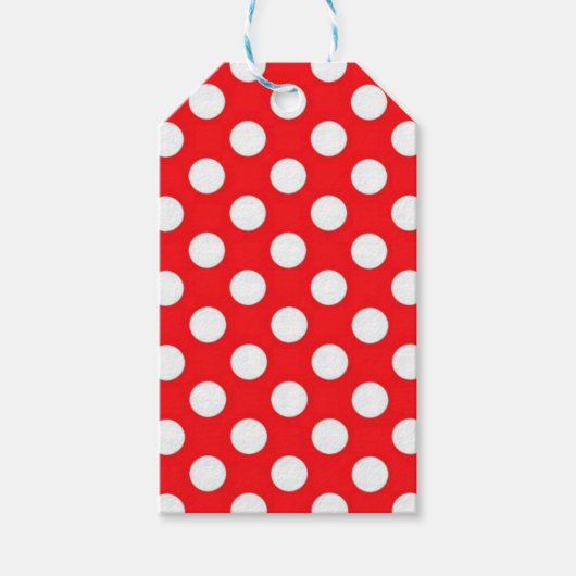 Rode witte polka stippen | LABELS Cadeaulabel (Voorkant)