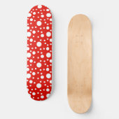 Rode witte polka stippen vlek persoonlijk skateboard (Voorkant)