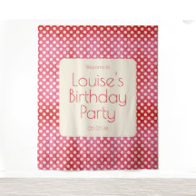  rode witte pooldop Birthday Wall achtergrond