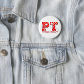 rode witte poolpunts ronde button 5,7 cm (In situ)