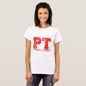 rode witte poolpunts t-shirt (Voorkant volledig)