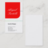 Rode witte professionele minimalistisch handschrif visitekaartje (Voorkant / Achterkant)