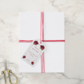 Rode, Witte, Quinceañera Herinnering Cadeautag Cadeaulabel (Met Touw)