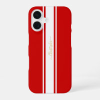 Rode Witte Racing Strepen Gouden Monogram Stijlvol