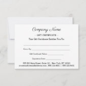 Rode witte rechthoek Lijst Gifting Kaart (Achterkant)