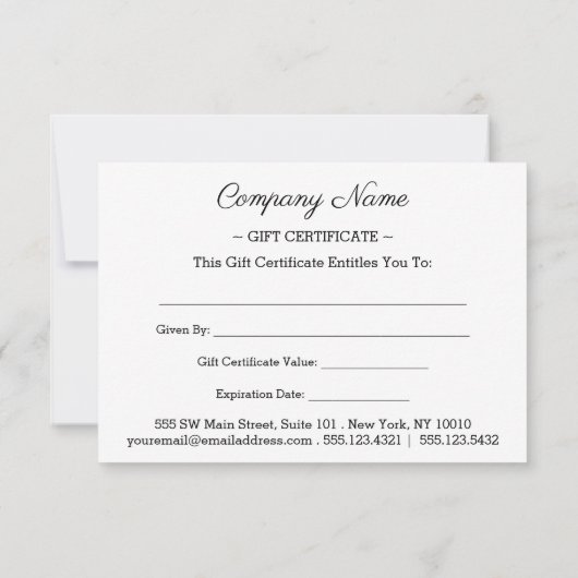 Rode witte rechthoek Lijst Gifting Kaart (Achterkant)