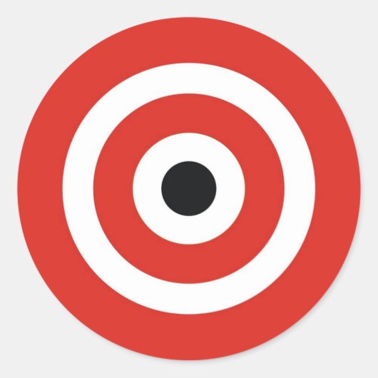 RODE WITTE RONDE STICKER (Voorkant)