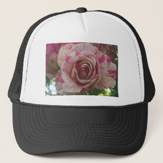 Rode witte roos trucker pet