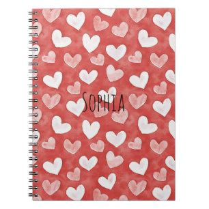 Rode Witte Roze Harten Notitieboek