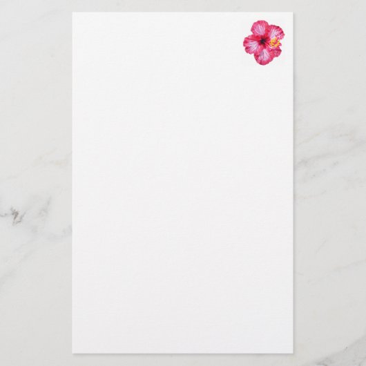 rode witte roze hibiscus aloha briefpapier (Voorkant)