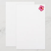 rode witte roze hibiscus aloha briefpapier (Voorkant / Achterkant)