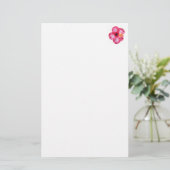 rode witte roze hibiscus aloha briefpapier (Staand voorkant)