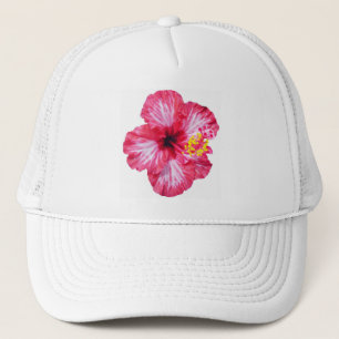 rode witte roze hibiscus aloha trucker pet