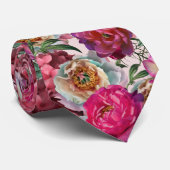 Rode witte roze pinda's en brandkranen stropdas (Opgerold)