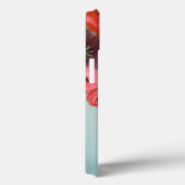 RODE WITTE ROZEN, BLAUWE ANEMONEBLOEMEN MONOGRAM Case-Mate iPhone CASE (Achterkant / Rechts)