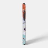 RODE WITTE ROZEN EN ANEMONE BLOEMEN MONOGRAM iPhone HOESJE (Linkerkant)
