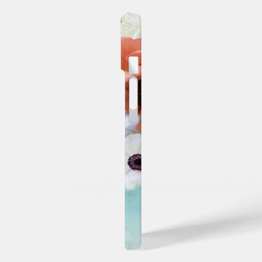 RODE WITTE ROZEN EN ANEMONEBLOEMEN MONOGRAM Case-Mate iPhone CASE (Achterkant / Links)