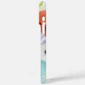 RODE WITTE ROZEN EN ANEMONEBLOEMEN MONOGRAM Case-Mate iPhone CASE (Achterkant / Links)