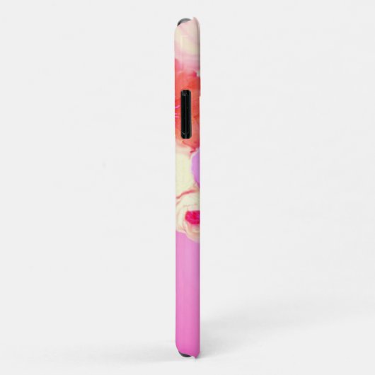 RODE WITTE ROZEN EN ROZE ANEMONE BLOEMEN MONOGRAM Case-Mate iPhone CASE (Achterkant/rechts)