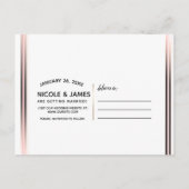 Rode & Witte Rozen Shabby Chic Glam Save the Date Aankondigingskaart (Achterkant)