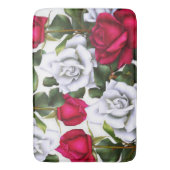 Rode & Witte Rozen Shabby Chic Landelijk Moderne G Badmat (Voorkant Verticaal)