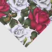 Rode & Witte Rozen Shabby Chic Landelijk Moderne G Tissuepapier (Detail)