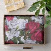 Rode & Witte Rozen Shabby Chic Landelijk Moderne G Tissuepapier (Geschenk)