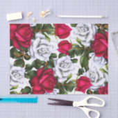Rode & Witte Rozen Shabby Chic Landelijk Moderne G Tissuepapier (Craft)