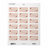 Rode & Witte Rozen Verzendlabels Etiket (Full Sheet)