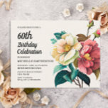 Rode witte rozen Vrouwen 60ste verjaardag Uitnodiging Briefkaart<br><div class="desc">Mooie rode en witte rozen briefkaart van de 60ste verjaardag van vrouwen. De tekst is volledig klantgericht,  zodat kan deze kaart voor om het even welke leeftijd worden ontworpen. Neem contact met ons op voor hulp bij het aanpassen of aanpassen van producten.</div>