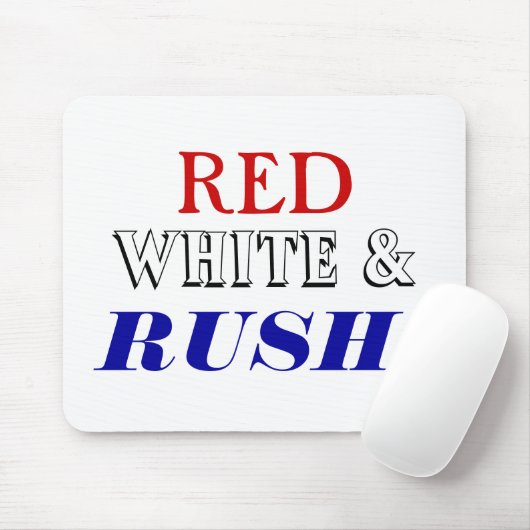 Rode witte Rush Muismat (Met muis)