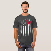  rode witte schaar, Amerikaanse vlag T-shirt (Voorkant volledig)