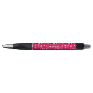 Rode Witte Sneeuwvlok Kerst Patroon Pen