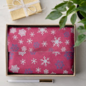 Rode Witte Sneeuwvlok Kerst Patroon Tissuepapier (Geschenk)